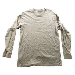 Eddie Bauer Mens T-Shirt Lage Tall Long Sleeve Beige Crewneck Casual Top Classic